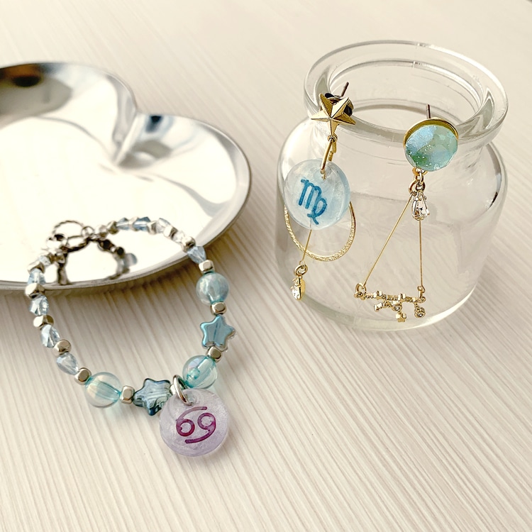 アクセサリー Glass bijoux by Biemme ガラスビーズブレスレット4点セット