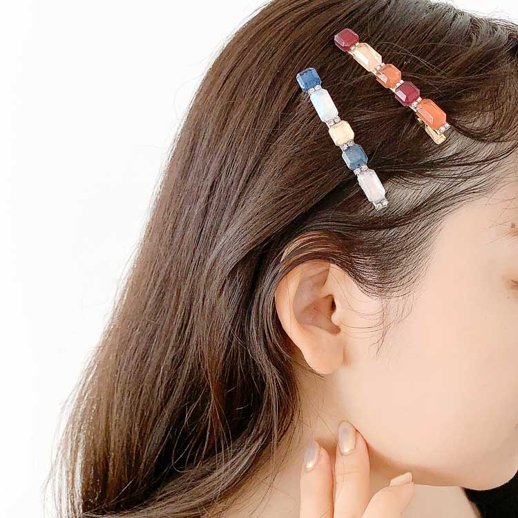 レジンで作る ビジューヘアクリップ | ビーズ・パーツなどの