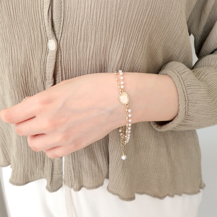 2連チェーンのネックレスとブレスレット | ビーズ・パーツなどの