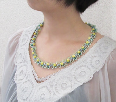 ビーズクロッシェ 1パターン逆入れペレンのバラのワルツ | ビーズ