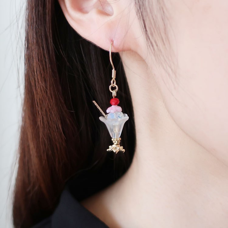 パーツクラブカフェ パフェピアス | ビーズ・パーツなどのハンドメイド