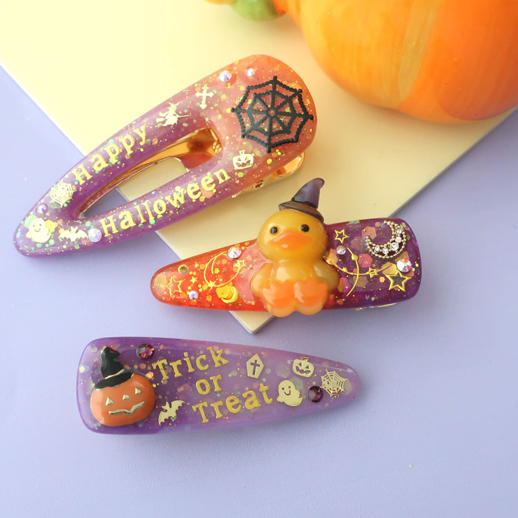 レジンで作る ハロウィンヘアクリップ | ビーズ・パーツなどの