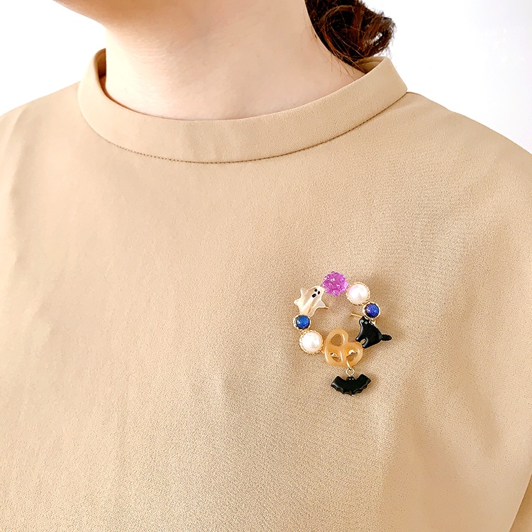 No.3049☆ハンドメイド☆ハロウィン♡フラワーレジンバッグチャーム