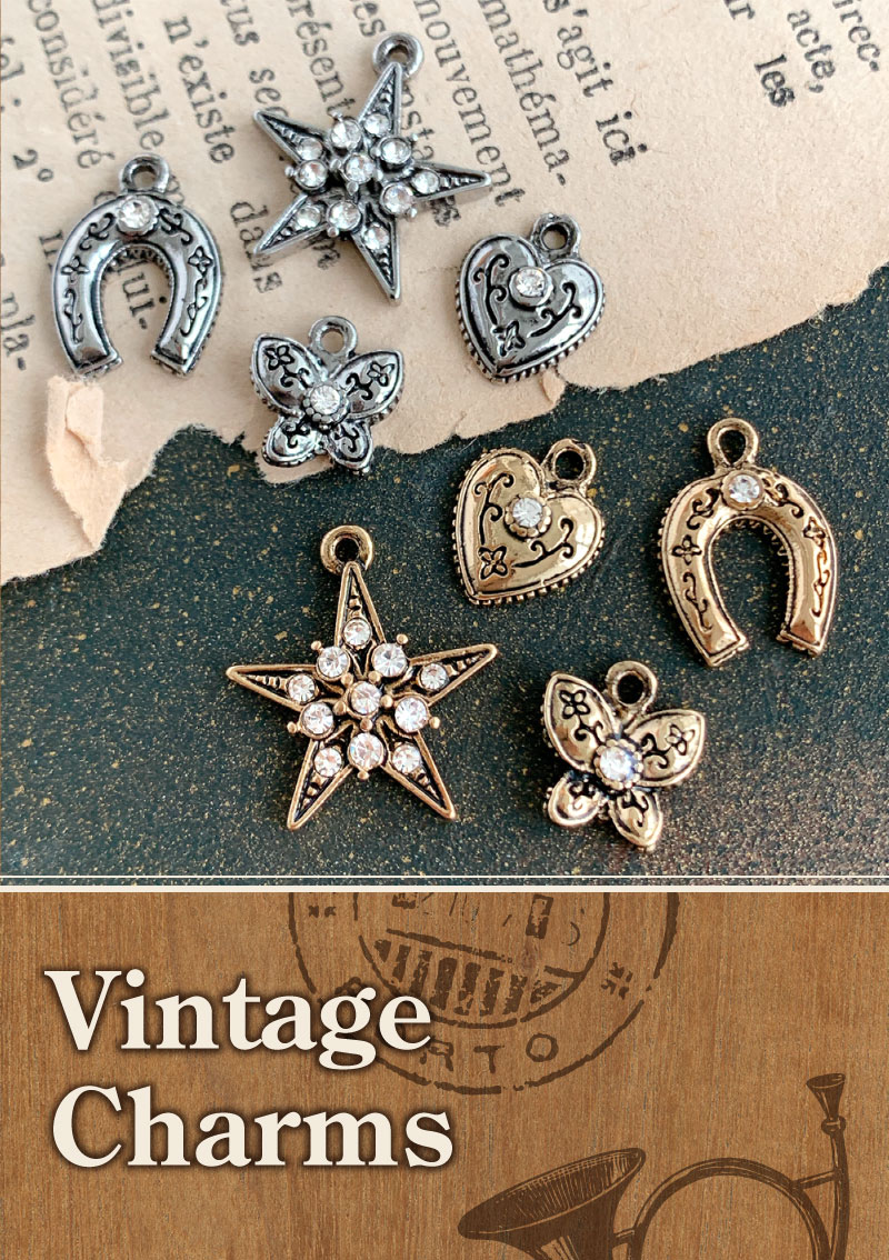 新品☆アンティーク風チャー厶☆オーナメント Vintage Charms クラシカルなモチーフが纏う、味わい深いヴィンテージ